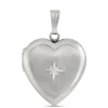 Diamond Heart Locket in Sterling Silver