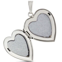 Diamond Heart Locket in Sterling Silver