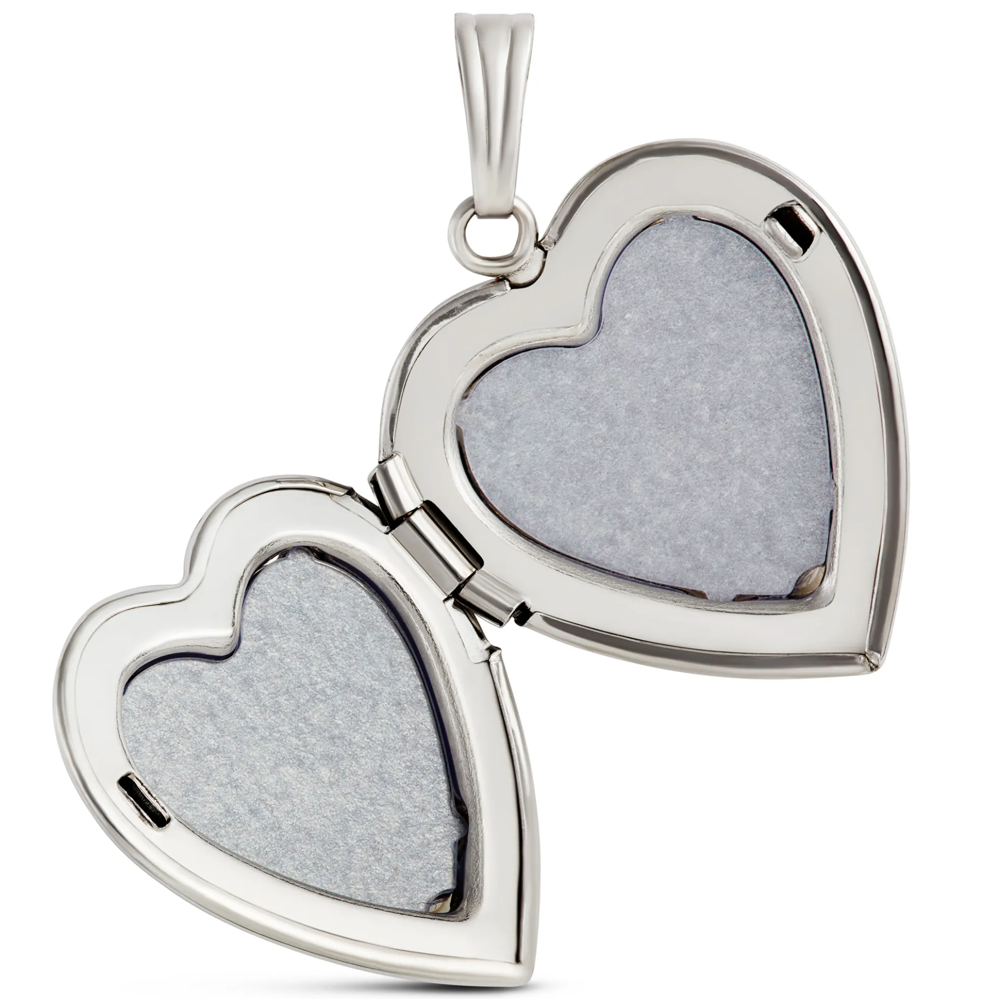 Diamond Heart Locket in Sterling Silver