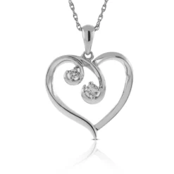 Diamond Heart Pendant 14K