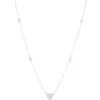 Diamond Heart Pendant Necklace, 14k White Gold
