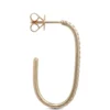Diamond Hoop Earrings, 14K Yellow Gold