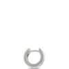 Diamond Hoops, Sterling Silver