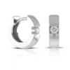 Diamond Huggie Earrings, 14k White Gold
