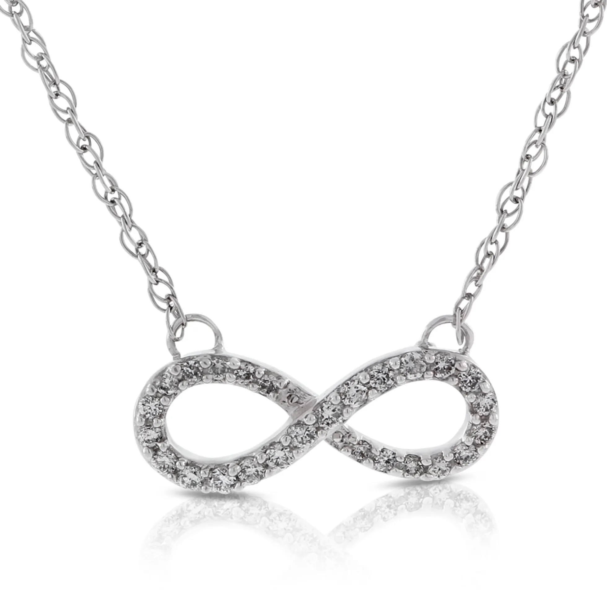 Diamond Infinity Necklace 14K