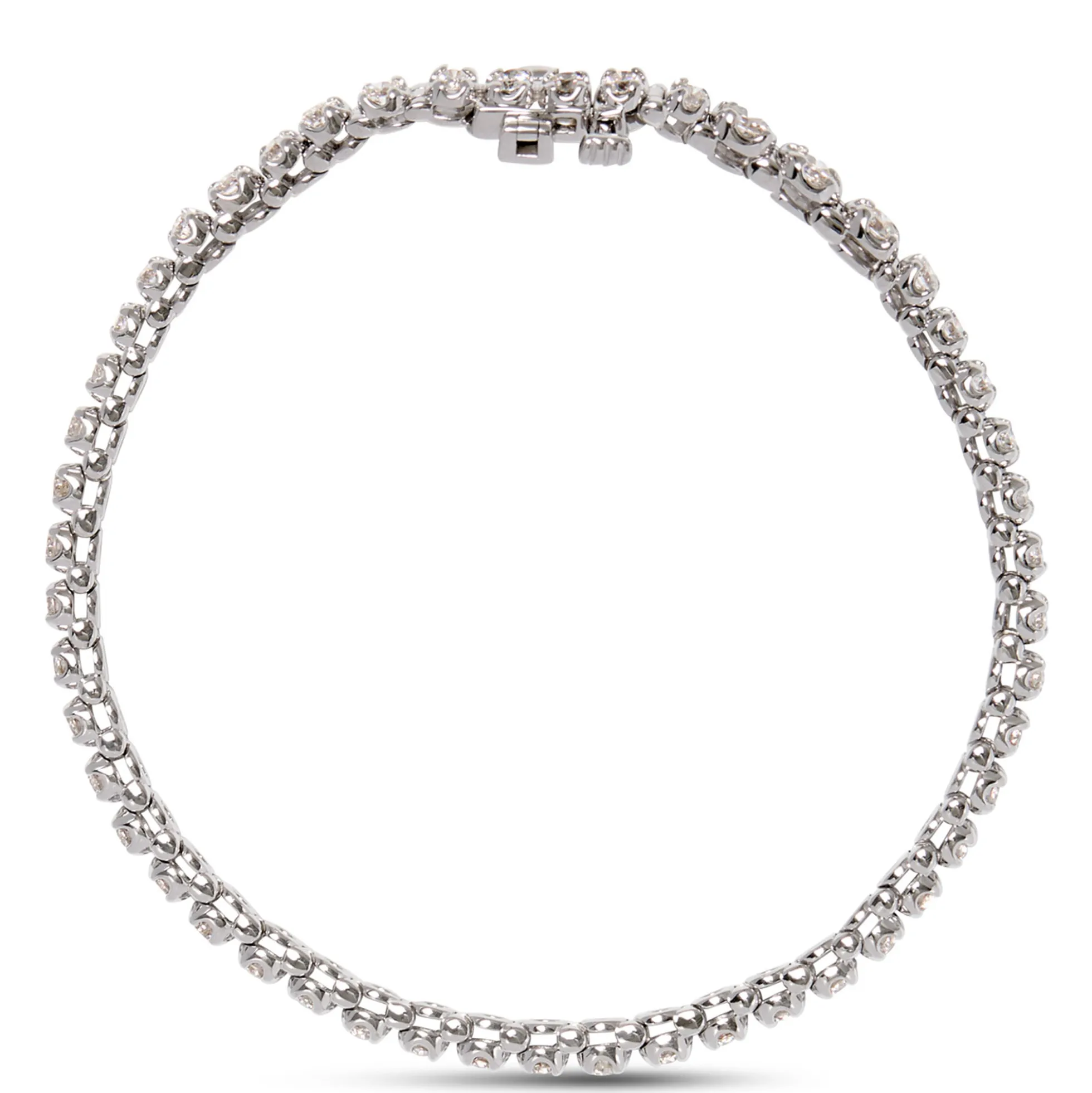 Diamond Tennis Bracelet, 14K White Gold