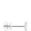 Diamond "X" Single Stud Earring, 14K White Gold