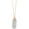 Dog Tag Pave Diamond Pendant in 14K Yellow Gold