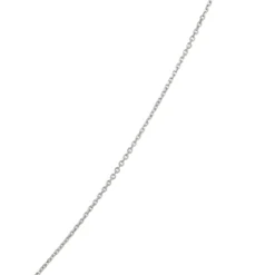 Double Heart Diamond Necklace, 14K White Gold