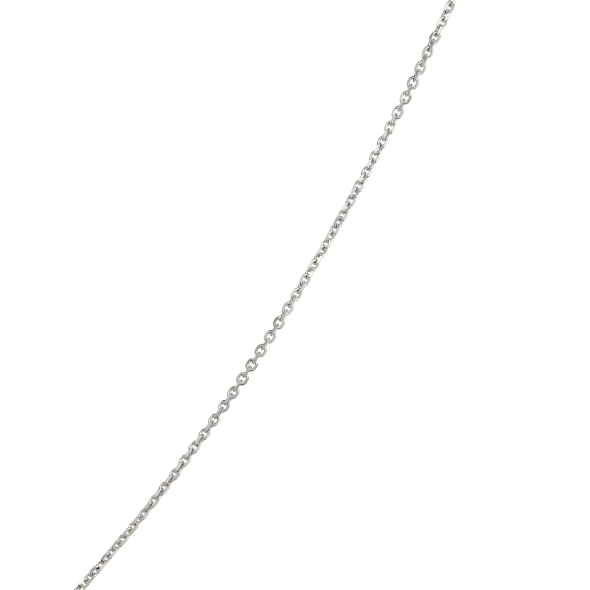 Double Heart Diamond Necklace, 14K White Gold