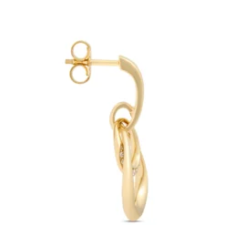 Double Loop Earrings, 14K Yellow Gold