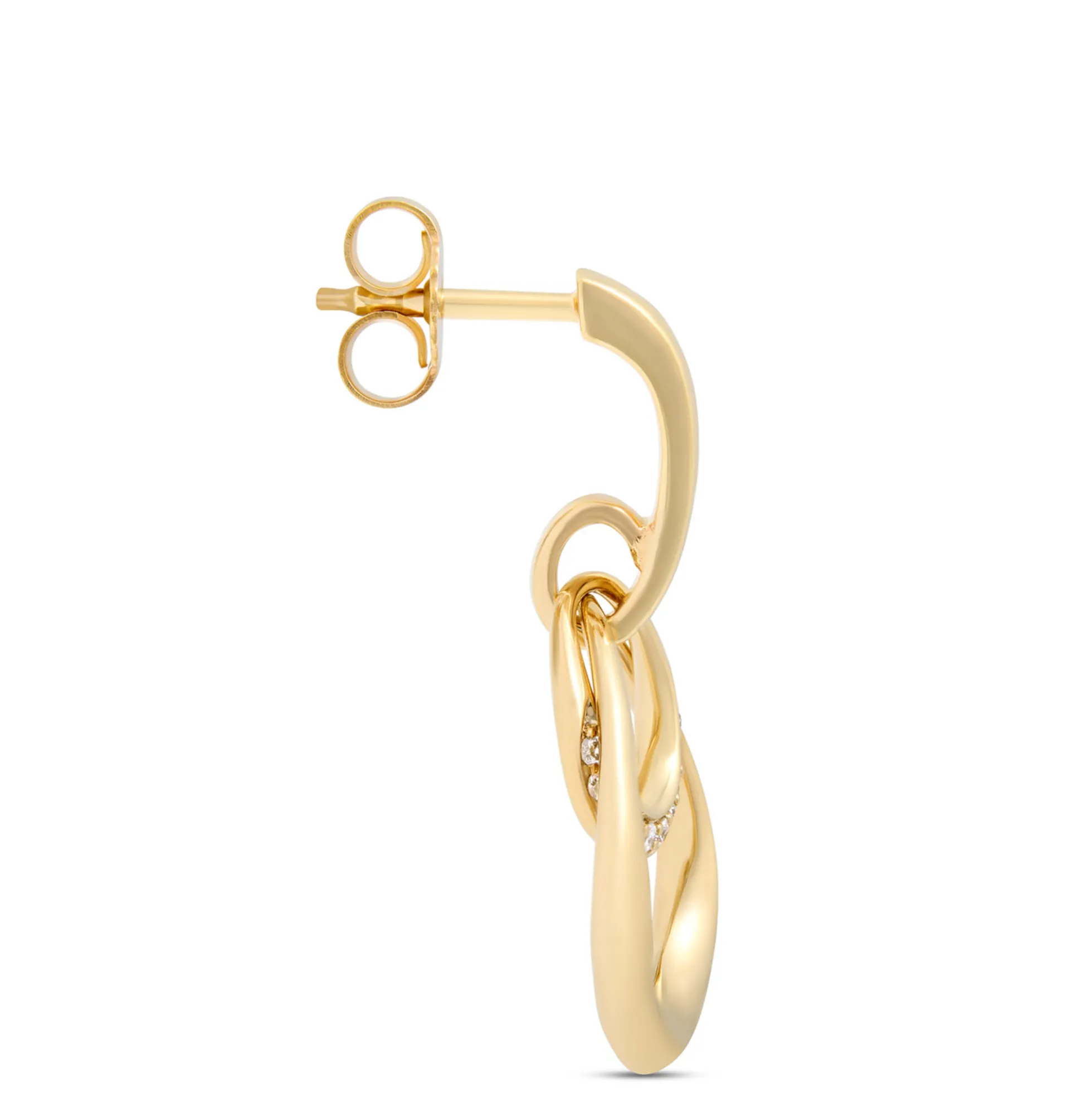 Double Loop Earrings, 14K Yellow Gold