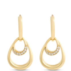 Double Loop Earrings, 14K Yellow Gold