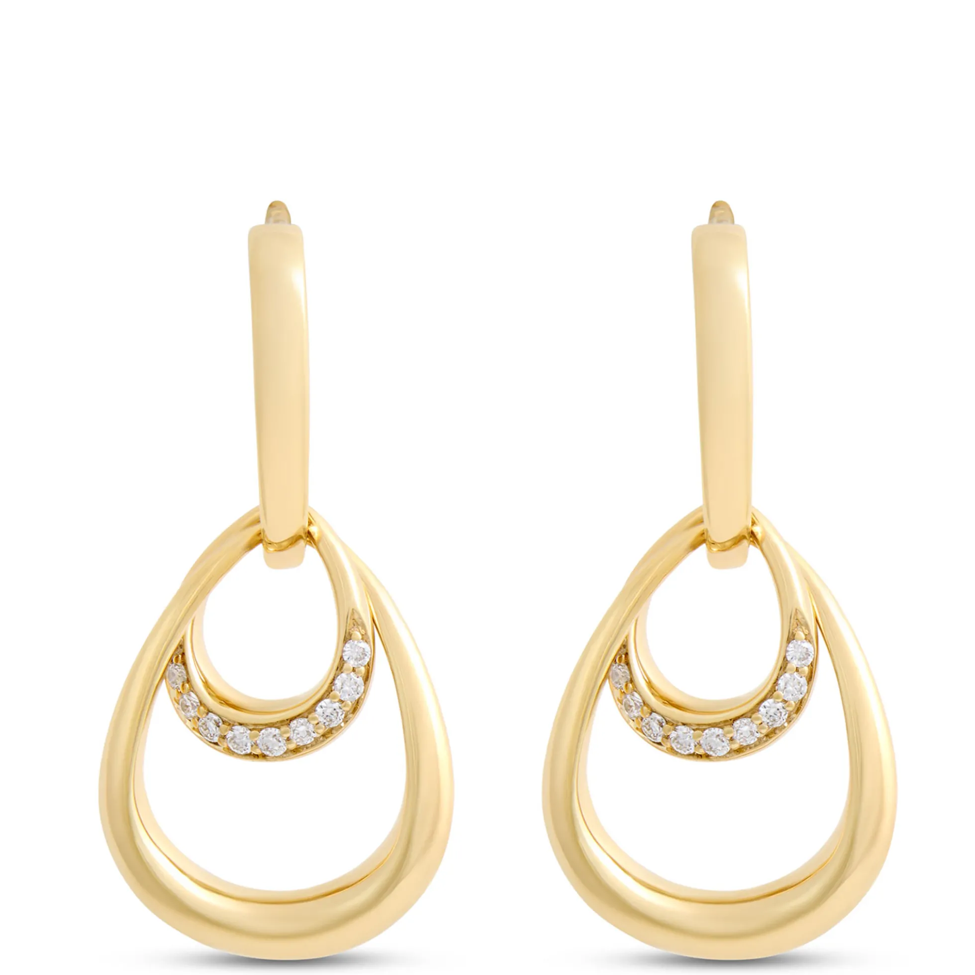 Double Loop Earrings, 14K Yellow Gold