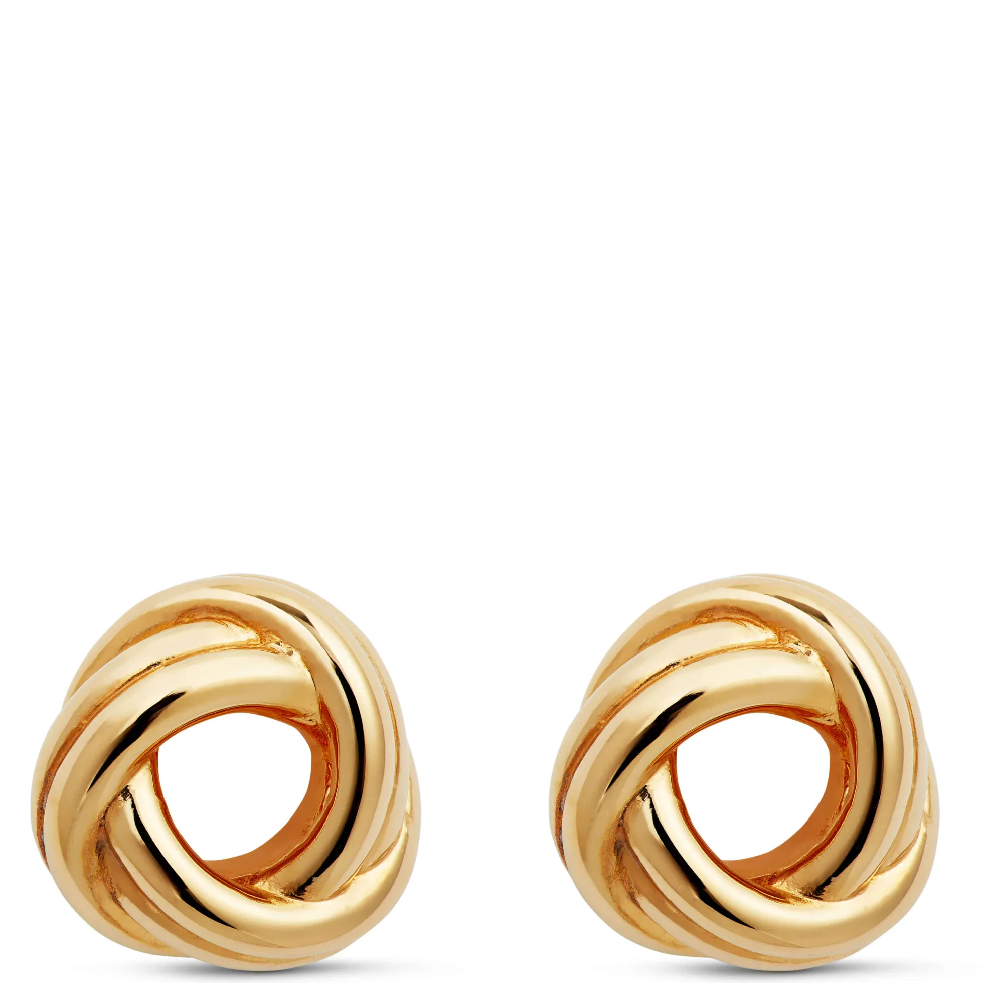 Double Open Love Knot Earrings 14K