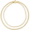 Double Strand Link Necklace, 14k Yellow Gold
