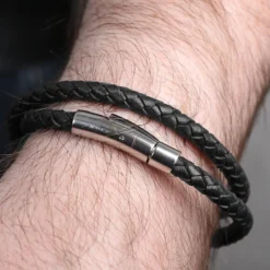 Double Wrap Leather Bracelet