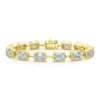 Emerald Cut Diamond Bracelet, 18K Yellow Gold