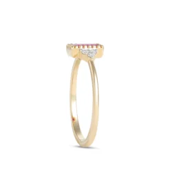 Emerald Cut Ruby Ring, 14K Yellow Gold