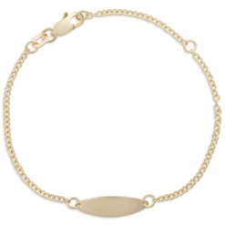 Engravable Baby’s Adjustable Bracelet, 14K Yellow Gold