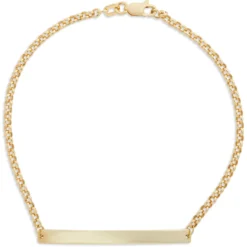 Engravable Bar Bracelet 14K