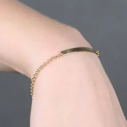 Engravable Bar Bracelet 14K