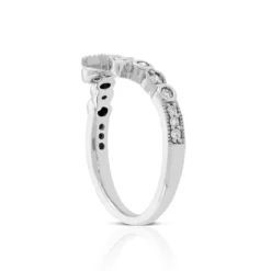 Fancy Crown Contour Diamond Ring 14K