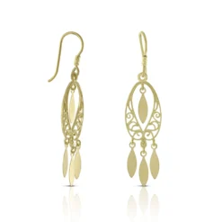 Filigree Dangle Earrings 14K