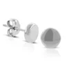 Flat Round Stud Earrings 14K