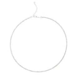 Flexible 18-Inch Neck Chain, 14K White Gold