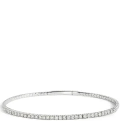 Flexy Bangle Diamond Bracelet, 14K White Gold