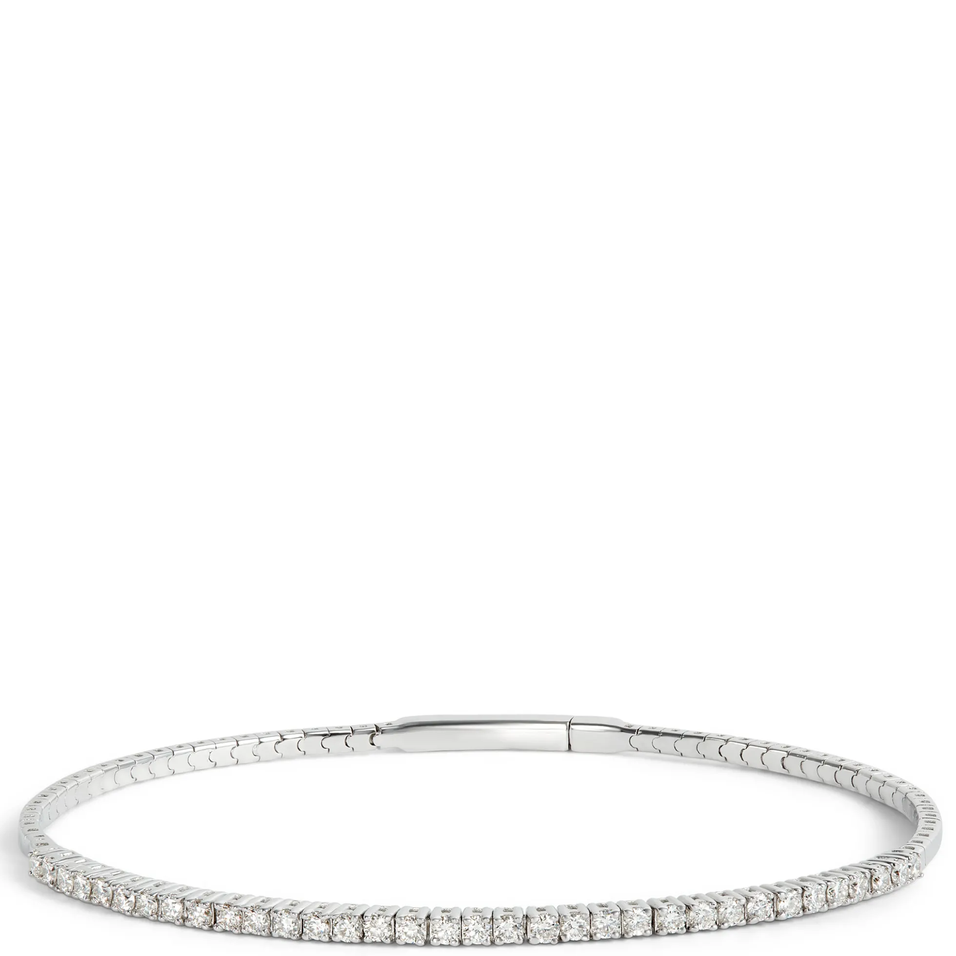 Flexy Bangle Diamond Bracelet, 14K White Gold