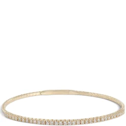 Flexy Diamond Bangle Bracelet, 14K Yellow Gold
