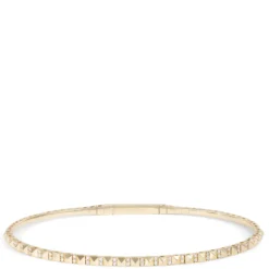 Flexy Pyramid Bangle, 14K Yellow Gold