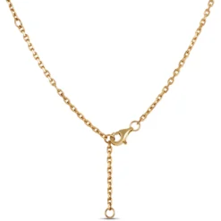 Flower Shaped Bezel Set Diamond Necklace, 14K Yellow Gold