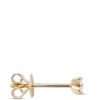 Four Diamond Flower Single Stud Earring, 14K Yellow Gold
