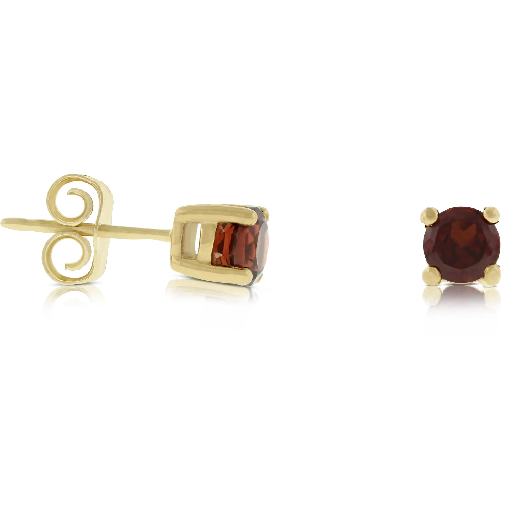 Garnet Stud Earrings 14K