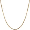 Gold Beaded Chain, 14K Yellow Gold 18"