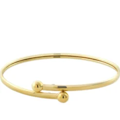 Gold Bypass Bangle 14K