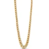 Graduated Round Diamond Necklace, 14K Yellow Gold