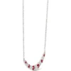 Graduated Round Ruby and Diamond Necklace, 18K White Gold
