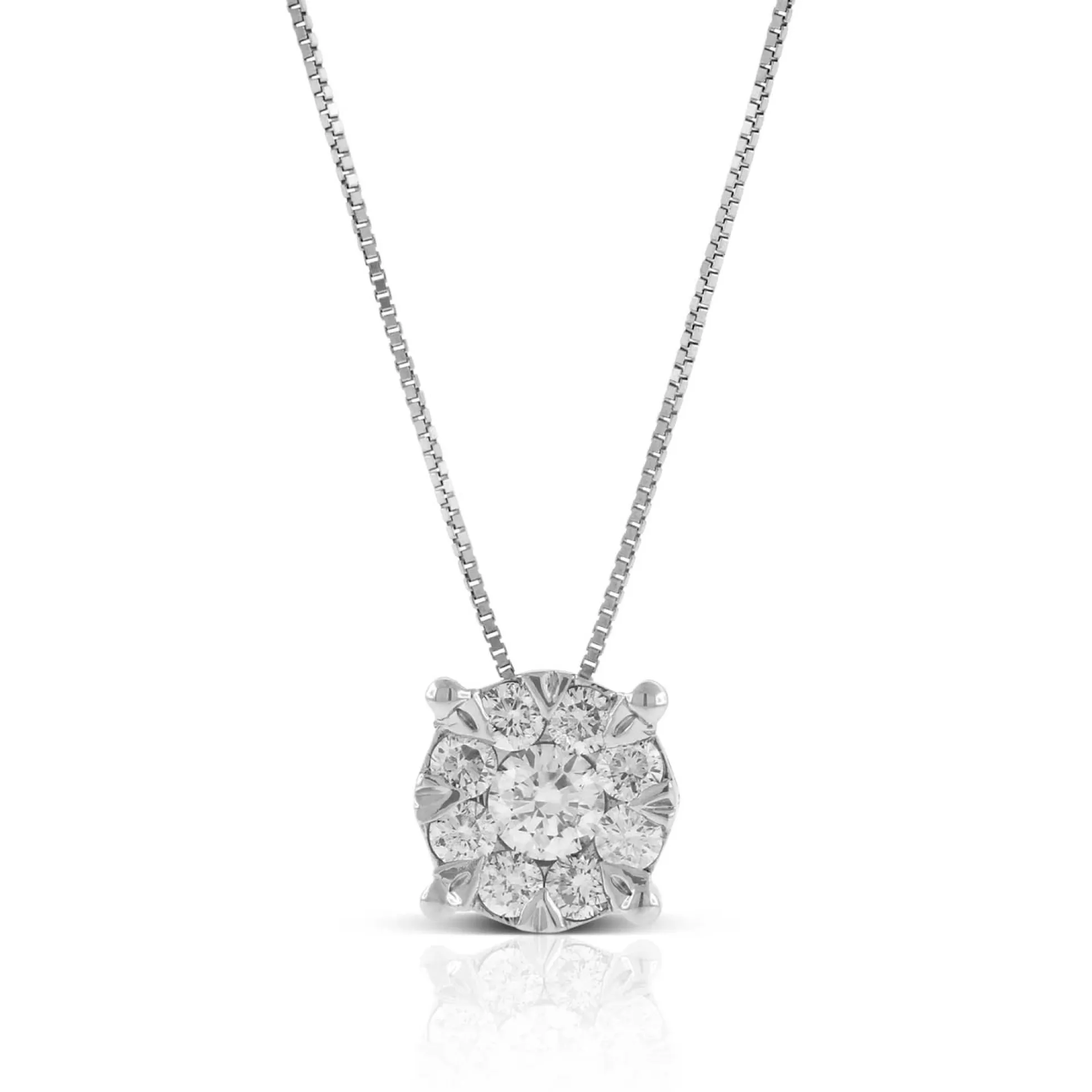 Halo Diamond Pendant 14K, 1/2 ctw.