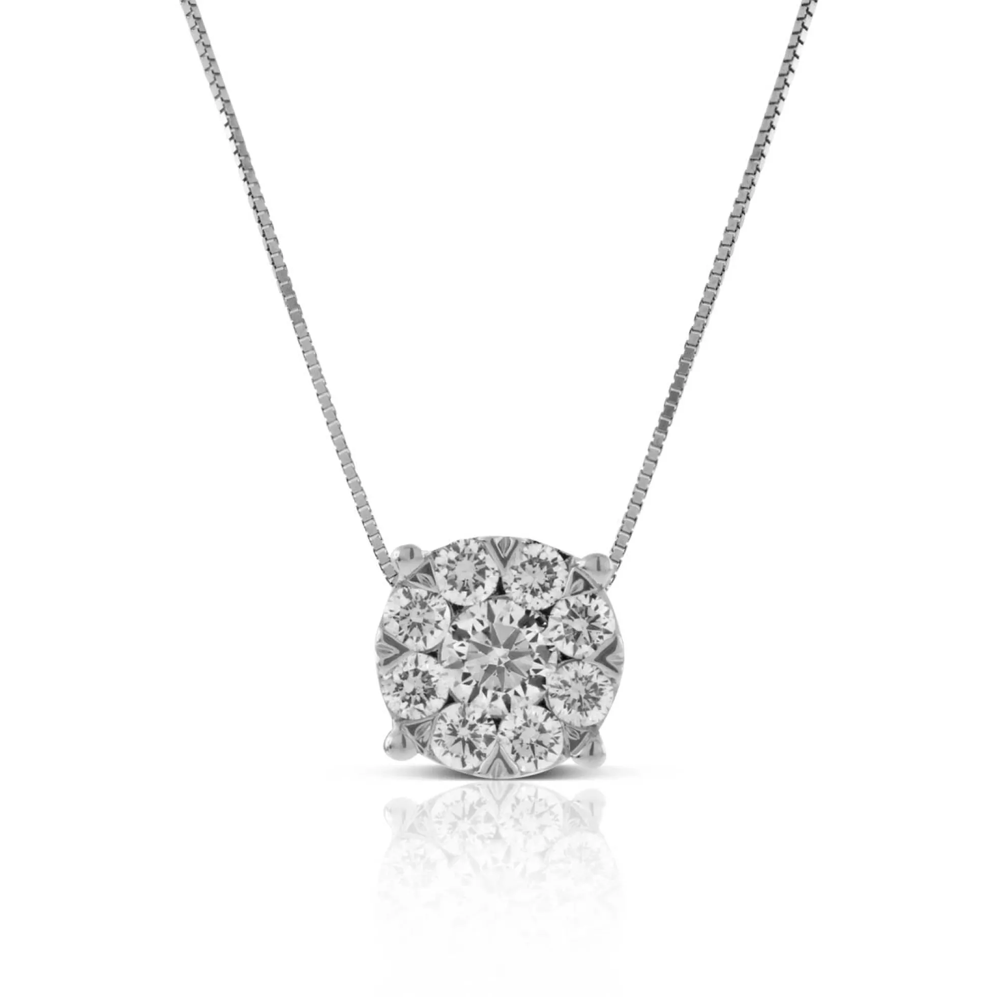 Halo Diamond Pendant 14K, 3/4 ctw.