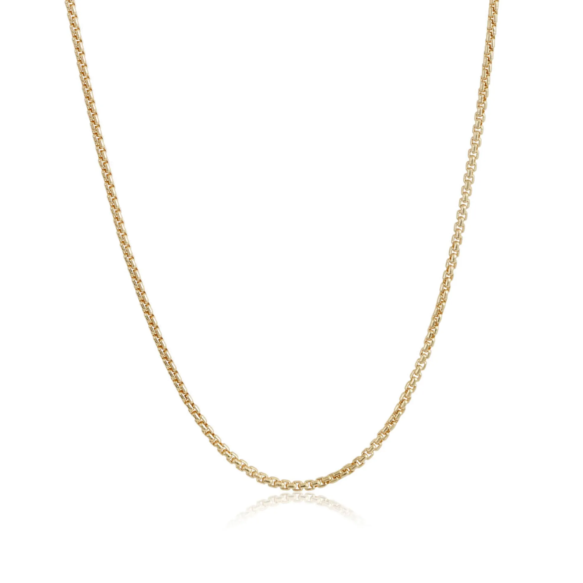 Hollow Round Box Chain 14K, 18"