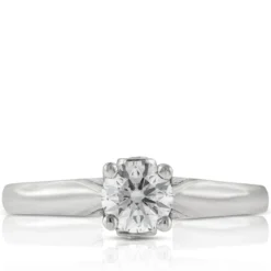 Ideal Cut Ikuma Canadian Diamond Solitaire Ring 14K, 1/2 ct.