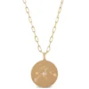 Ikuma Canadian Diamond Aquarius Zodiac Necklace, 14K Yellow Gold