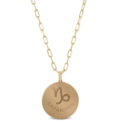 Ikuma Canadian Diamond Capricorn Zodiac Necklace, 14K Yellow Gold