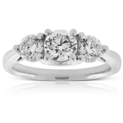 Ikuma Canadian Diamond Engagement 3-Stone Ring 14K