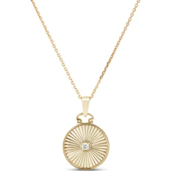 Ikuma Canadian Diamond Radiant Medallion Necklace 14K