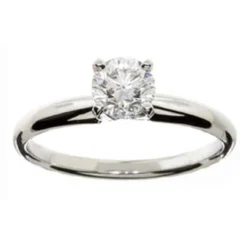 Ikuma Canadian Diamond Solitaire White Gold Ring 14K, 3/4 ct.